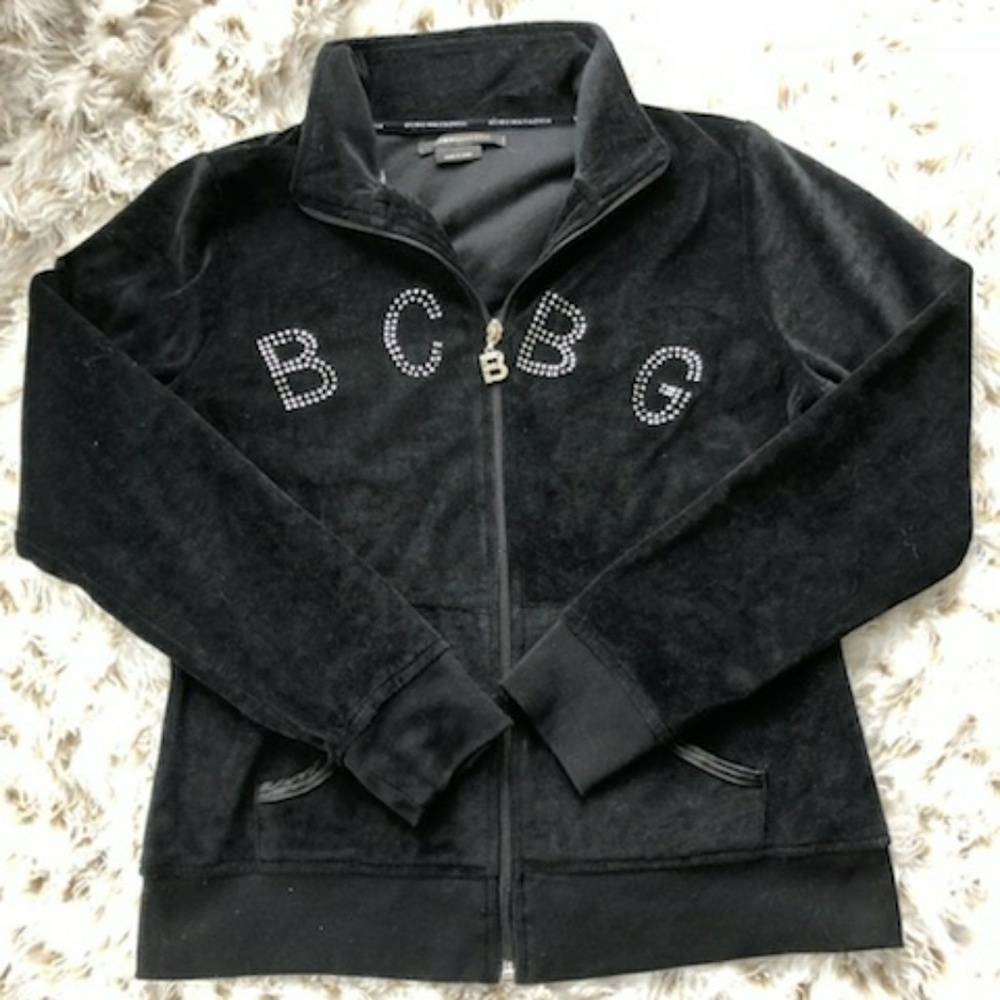 BCBG Crush Velvet Full Zip